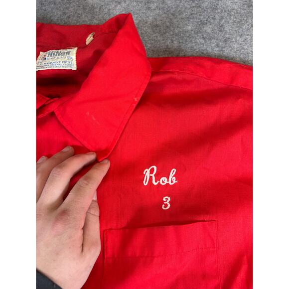 Vintage 70s Chain Stitch Ollies Garage Bowling Uniform Shirt Mens 3XL Rockabily - Picture 8 of 9